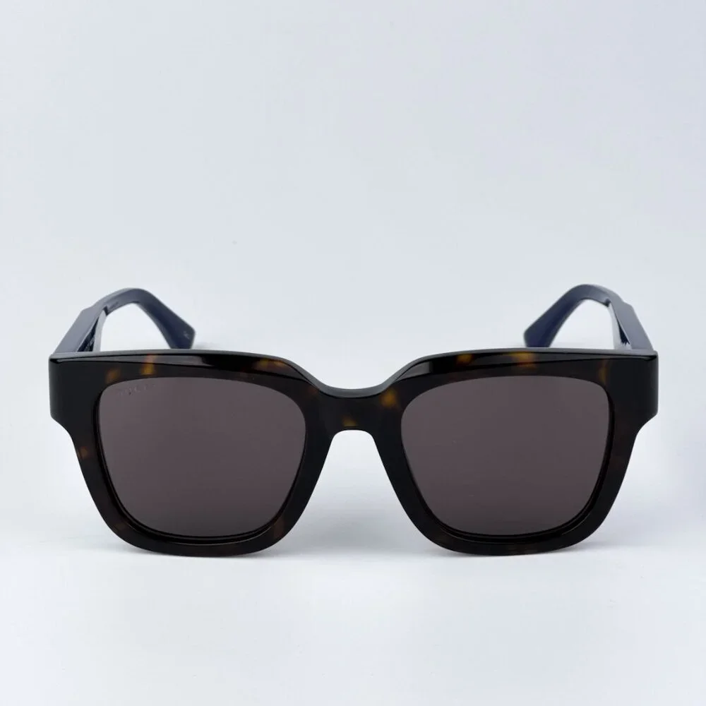Gucci GG1670SK 002 BRAND NEW Sunglasses Havana Red Blue Grey Unisex Square